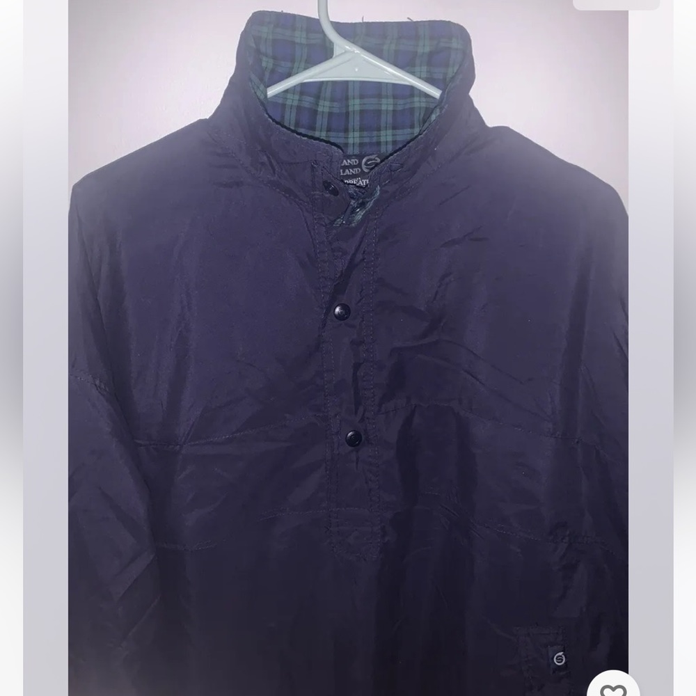 Sunderland of Scotland Weather Beater Pullover Windbreaker~Navy Blue~XL.